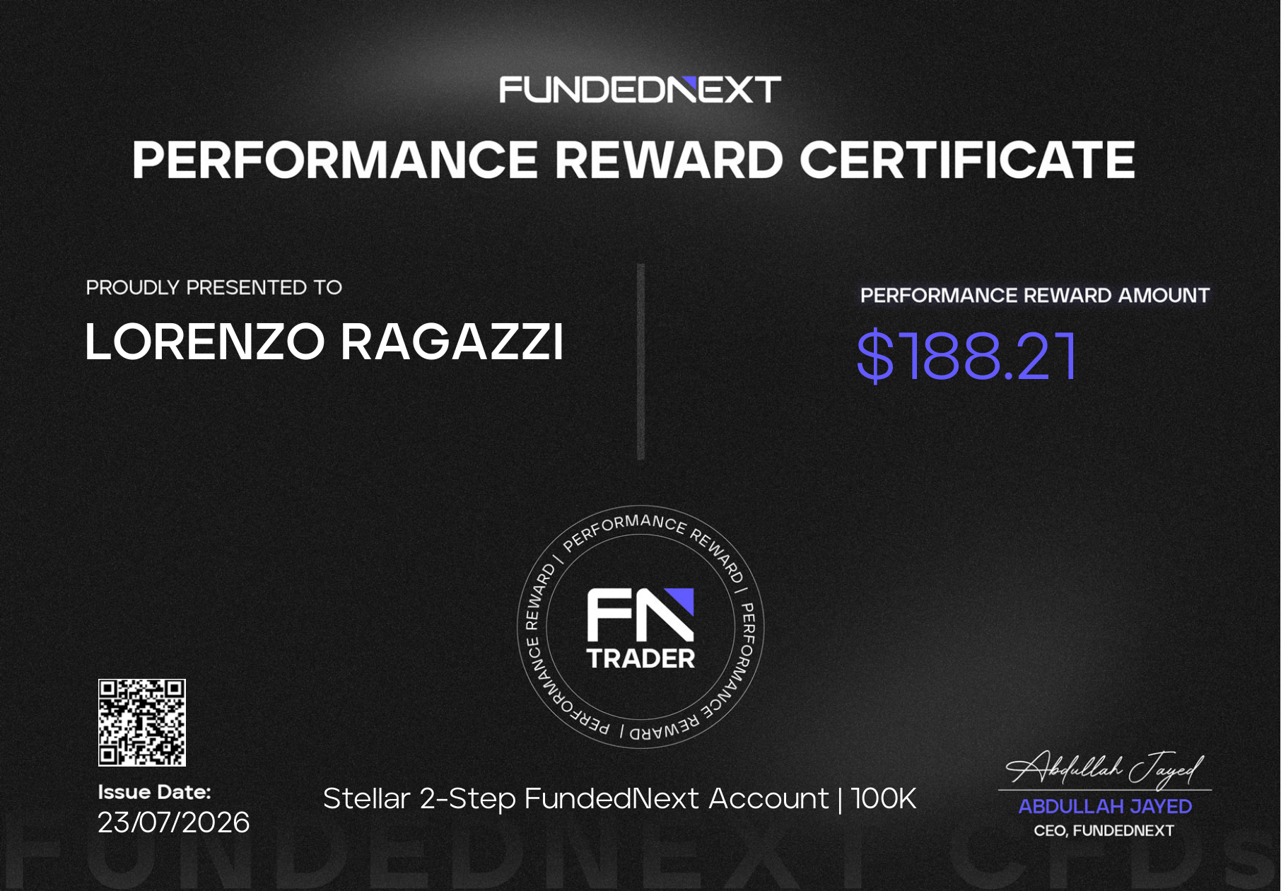 $188.21 payout