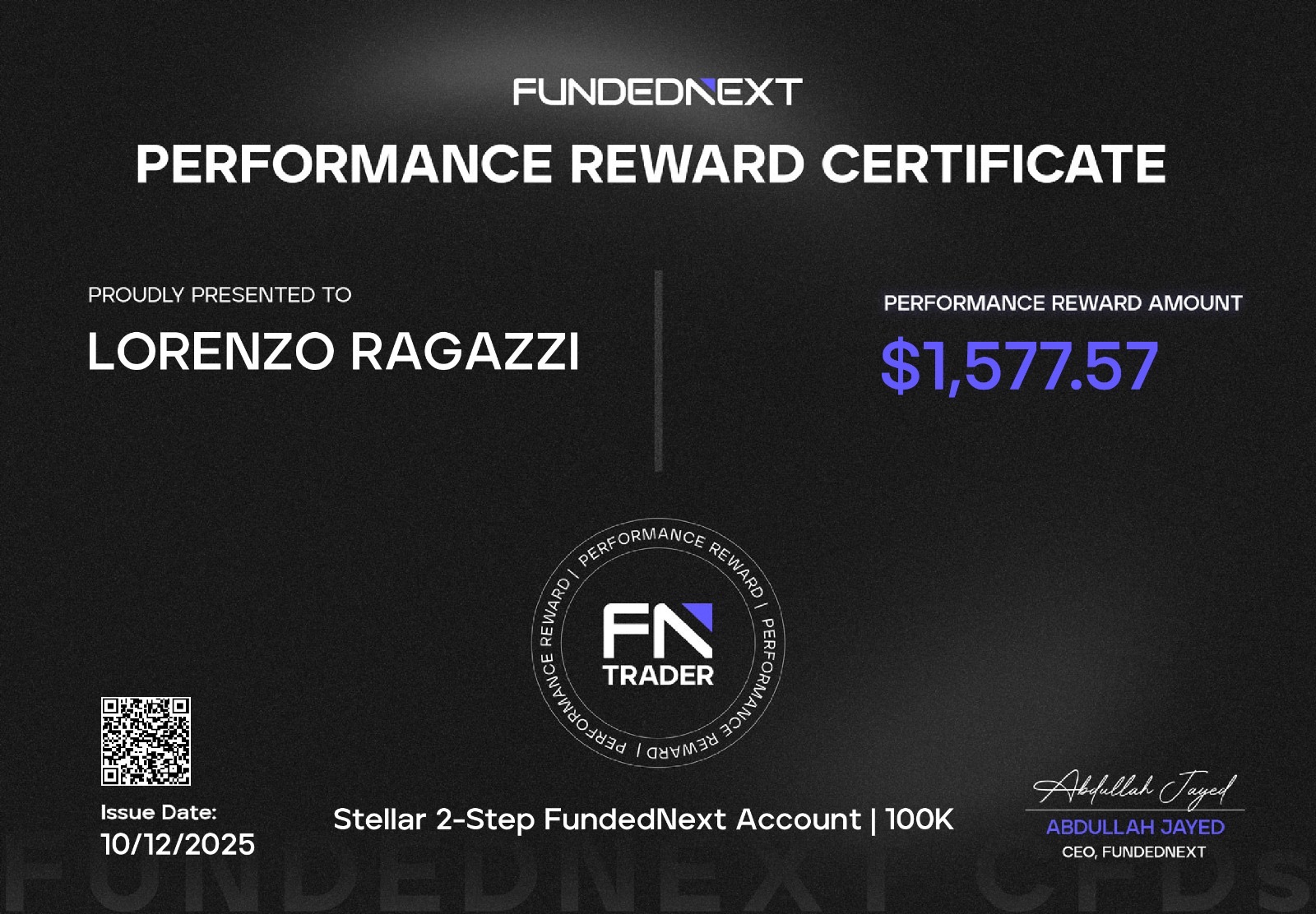 $1,577 payout